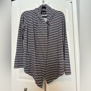 The North Face Striped Sweatshirt Cape with Button Fasten